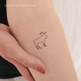 Fine Line Moose Temporary Tattoo (Set of 3)