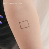 Colorado Map Outline Temporary Tattoo (Set of 3)