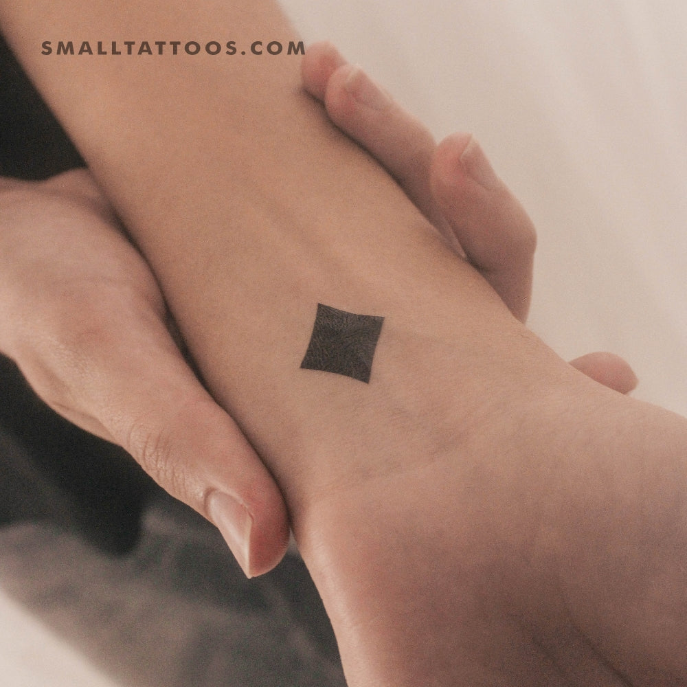 Tatuaje temporal de diamante negro (juego de 3)