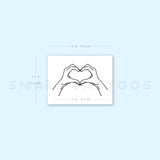 Hands Making Heart Temporary Tattoo (Set of 3)