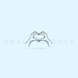 Hands Making Heart Temporary Tattoo (Set of 3)