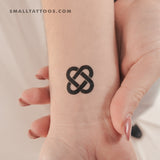Small Celtic Love Knot Temporary Tattoo - Set of 3