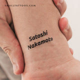 Satoshi Nakamoto Temporary Tattoo (Set of 3)