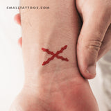 Cross Of Burgundy Temporary Tattoo (Set of 3)