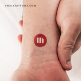 MicroStrategy Logo Temporary Tattoo (Set of 3)