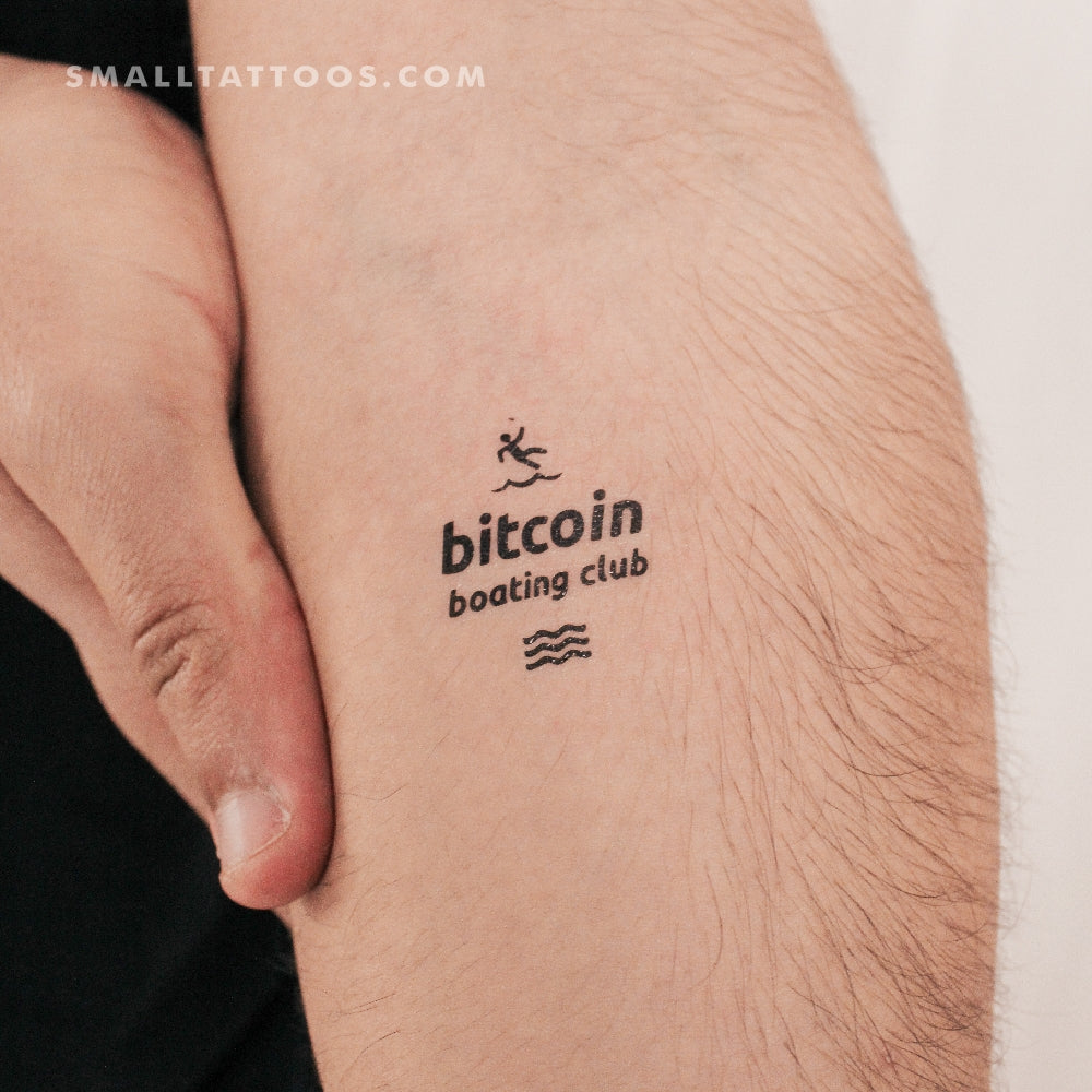Bitcoin Boating Club Temporary Tattoo (Set of 3) – Small Tattoos