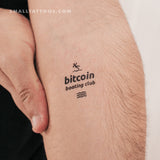 Bitcoin Boating Club Temporary Tattoo (Set of 3)