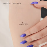 Adore Temporary Tattoo (Set of 3)