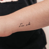I'm Ok Temporary Tattoo (Set of 3)