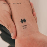 Expert Only Temporary Tattoo (Set of 3)