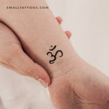 Fine Line Om Temporary Tattoo (Set of 3)