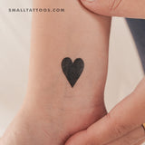 Black Heart Temporary Tattoo (Set of 3)