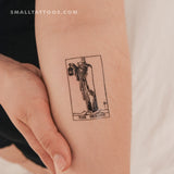 The Hermit Tarot Card Temporary Tattoo (Set of 3)