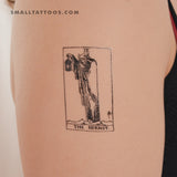 The Hermit Tarot Card Temporary Tattoo (Set of 3)