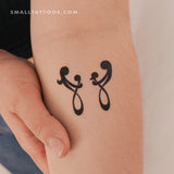 Small Parents And Children Symbol Temporary Tattoo (Set of 3)