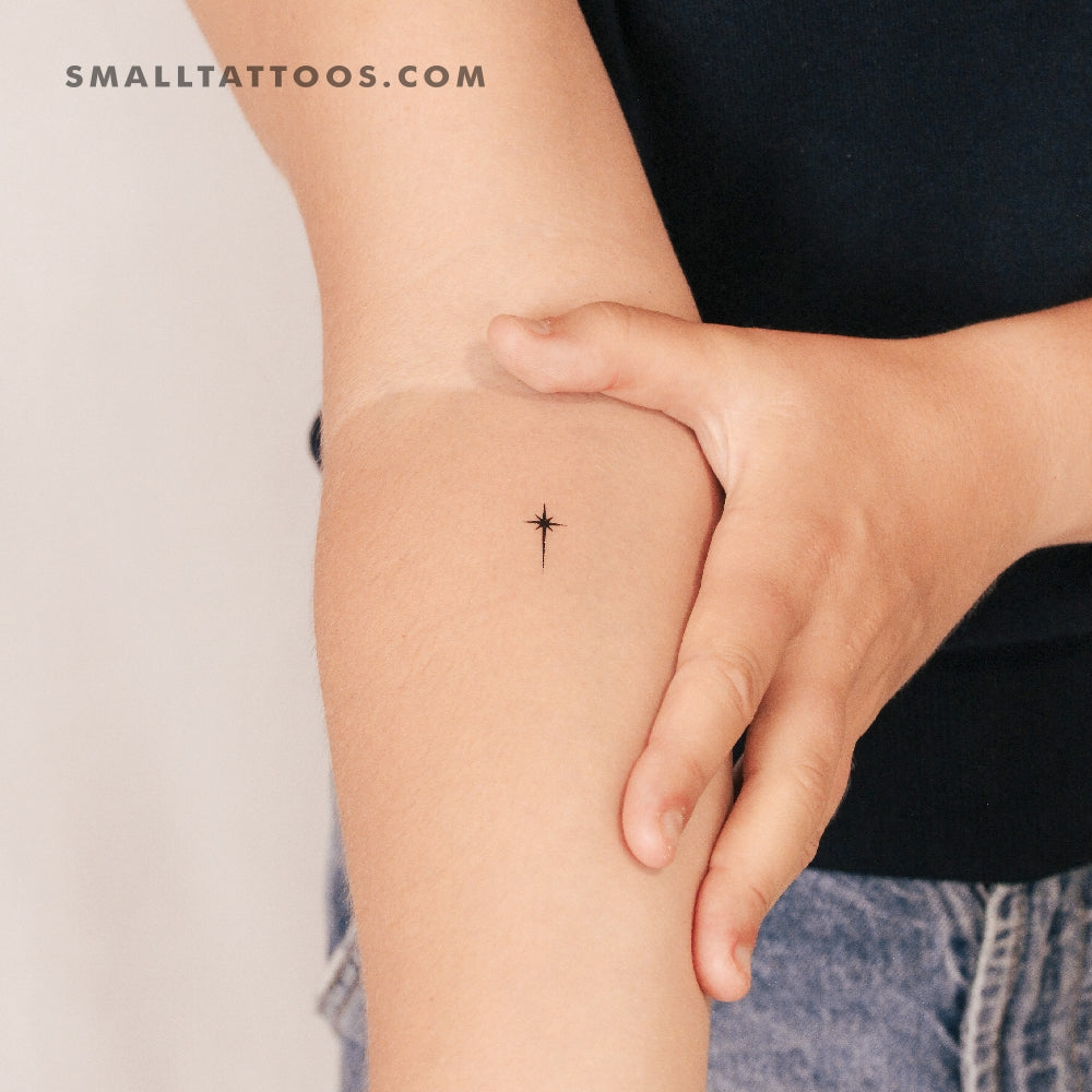 Tatuaje temporal de estrella navideña (juego de 3)