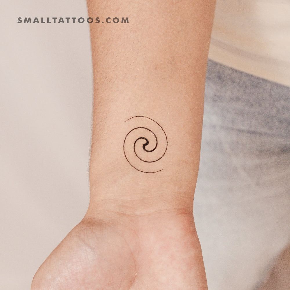 Tatuaje temporal de espiral de Fermat (juego de 3)