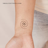 Fermat's Spiral Temporary Tattoo (Set of 3)