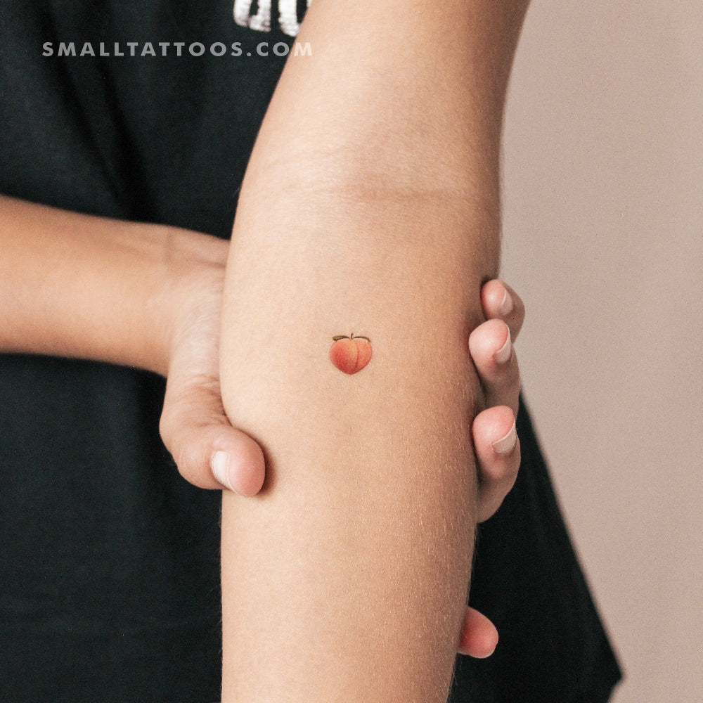 Tatuaje temporal de emoji de melocotón (juego de 3)