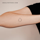 Fine Line Hamsa Temporary Tattoo (Set of 3)