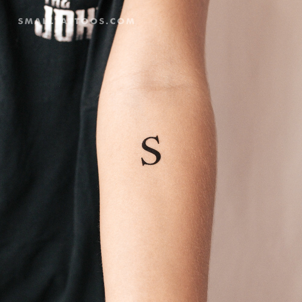 Uppercase S Temporary Tattoo (Set of 3)