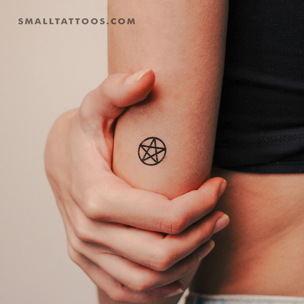 Tatuaje temporal de pentáculo (juego de 3)