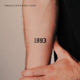 Gothic 1993 Temporary Tattoo (Set of 3)