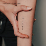 In Secret Temporary Tattoo (Set of 3)