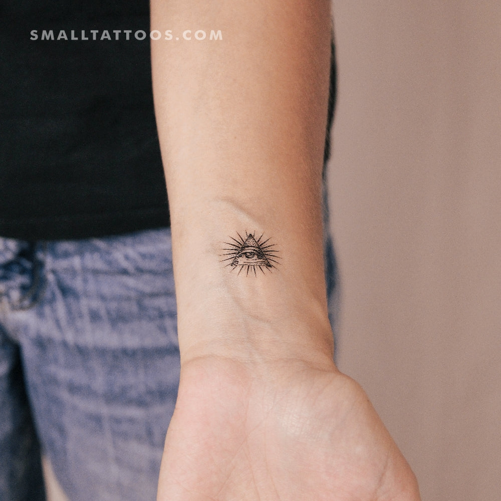 Tatuaje temporal del ojo que todo lo ve (juego de 3)