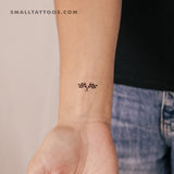 Double Checkered Flag Temporary Tattoo (Set of 3)