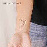 Golden Ballerina Temporary Tattoo (Set of 3)