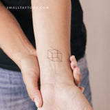 Cube Temporary Tattoo (Set of 3)
