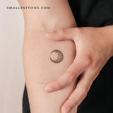 Small Ornamental Moon Temporary Tattoo (Set of 3)