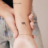Checkered Flag Temporary Tattoo (Set of 3)