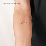 Everything, In Time (two Lines) Temporary Tattoo (Set of 3)