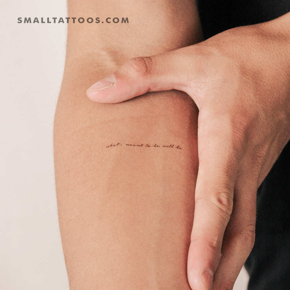 Tatuaje temporal "Lo que está destinado a ser, será" (juego de 3)