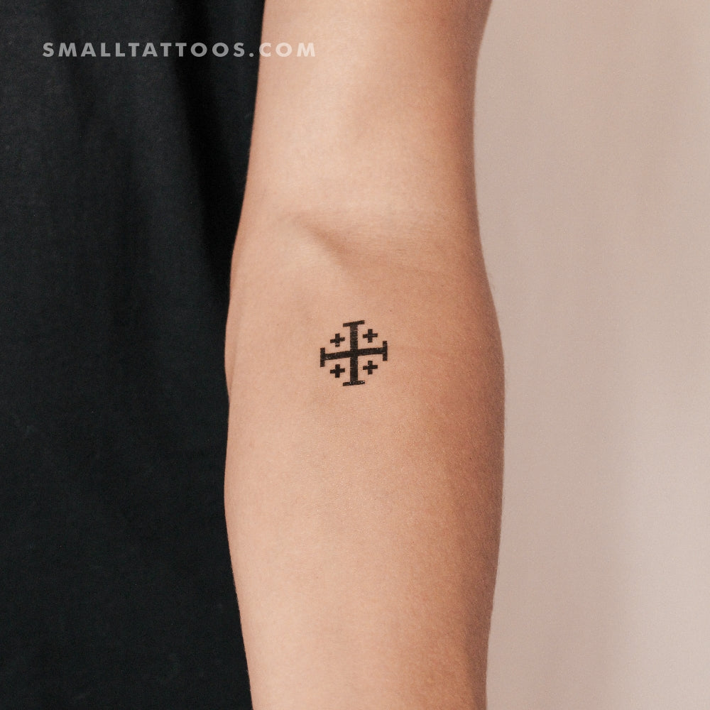 Jerusalem Cross Temporary Tattoo (Set of 3)