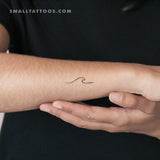 Minimalist Wave Temporary Tattoo (Set of 3)