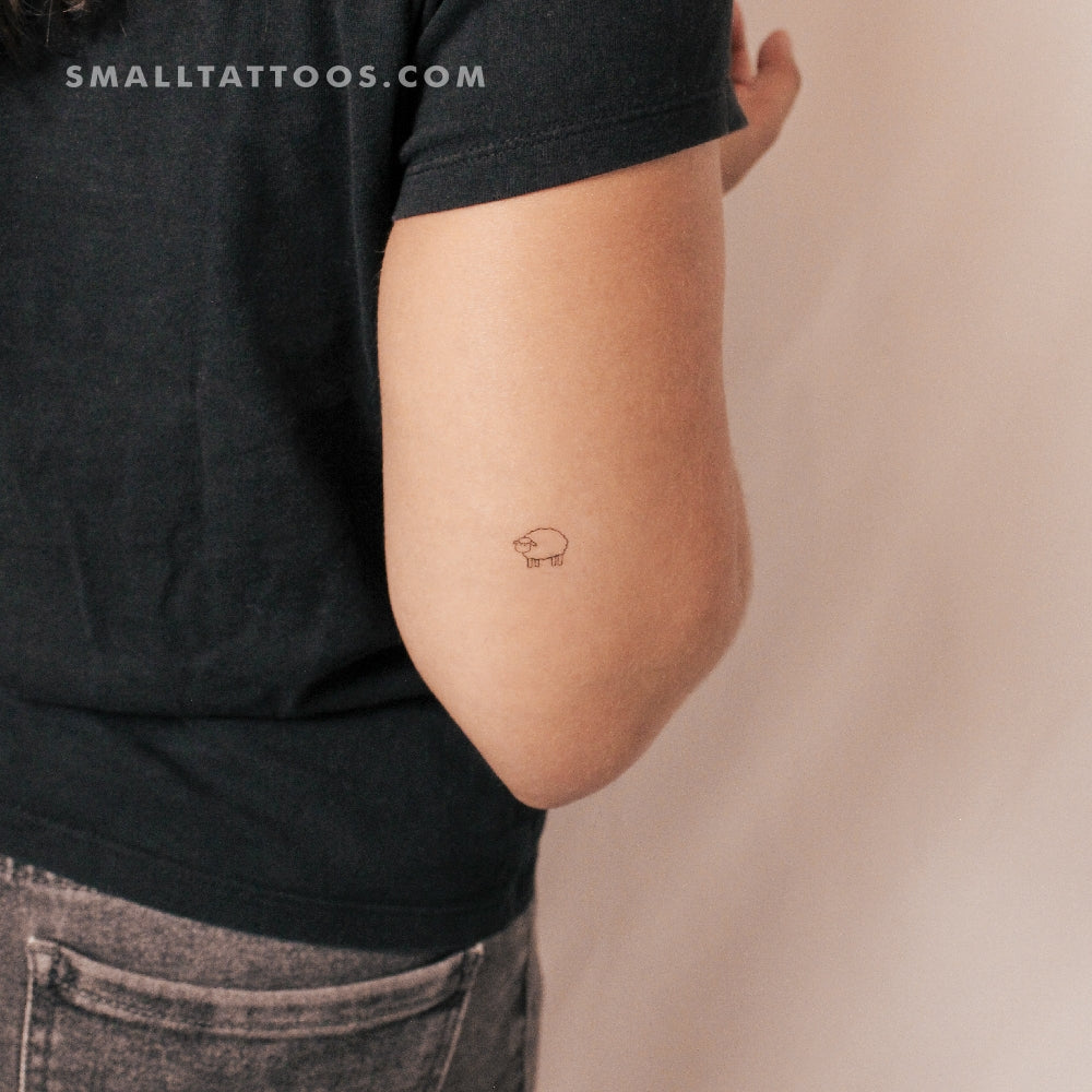 Minimalist Sheep Temporary Tattoo (Set of 3)