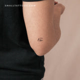 Small Swallow Outline Temporary Tattoo (Set of 3)