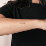 1991 Birth Year Temporary Tattoo (Set of 3)