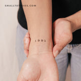 1991 Birth Year Temporary Tattoo (Set of 3)