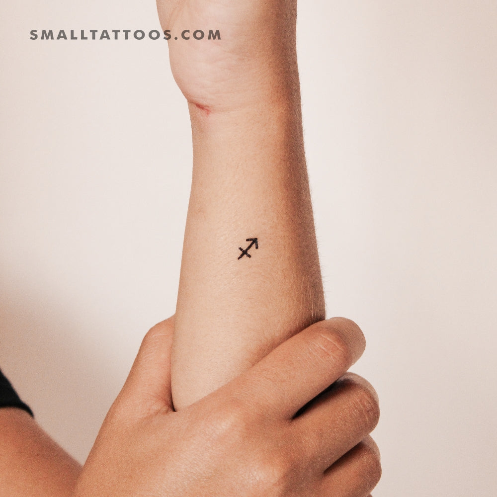 Tatuaje temporal del símbolo del zodiaco Sagitario (juego de 3)