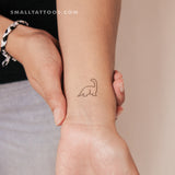 Diplodocus Dinosaur Temporary Tattoo (Set of 3)