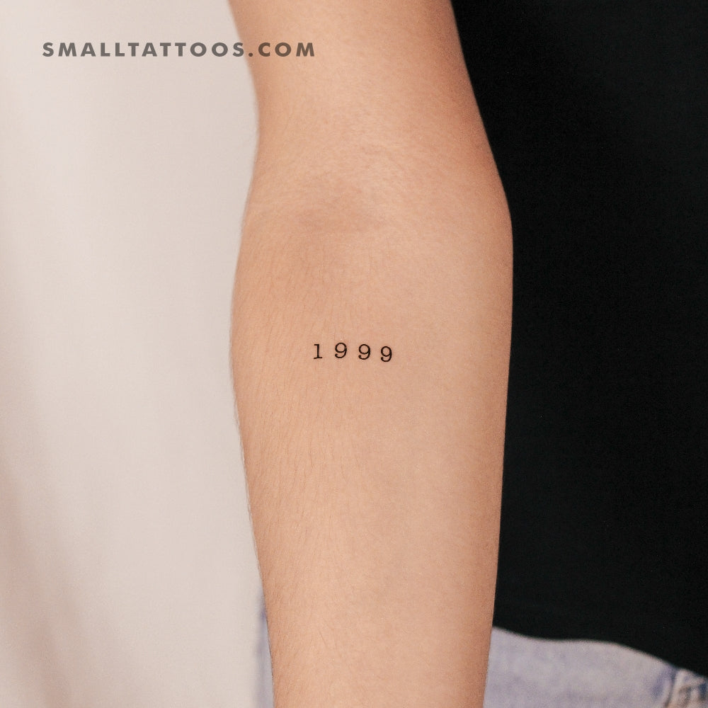 Tatuaje temporal del año de nacimiento 1999 (juego de 3)