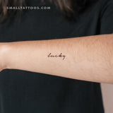'Lucky' Temporary Tattoo (Set of 3)