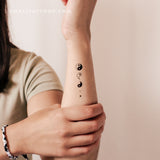 Yin Yang Deconstruction Temporary Tattoo (Set of 3)