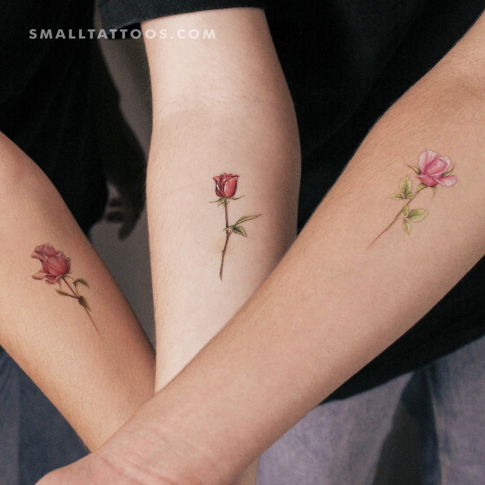 Beautiful Small Roses Tattoos for Women