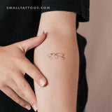 Small World Map Temporary Tattoo (Set of 3)