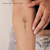 Lotus Unalome Temporary Tattoo (Set of 3)
